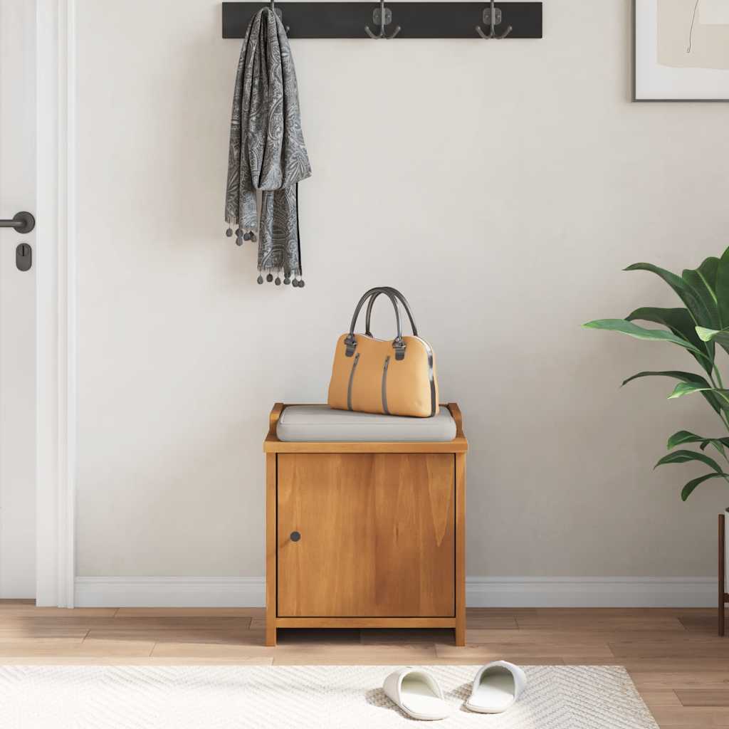 Banc de couloir SANDNES 45x40x50 cm bois de pin massif - XIOS