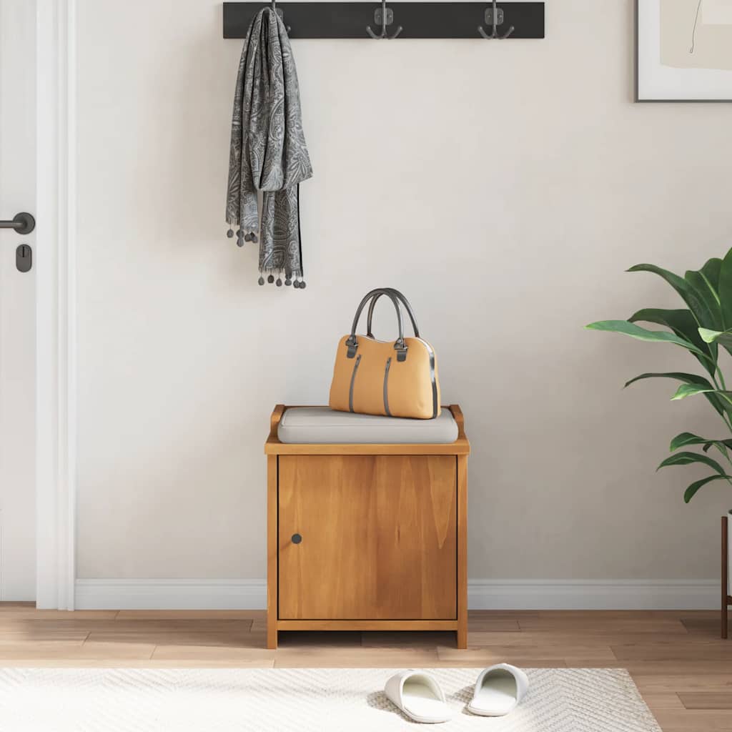 Banc de couloir SANDNES 45x40x50 cm bois de pin massif - XIOS