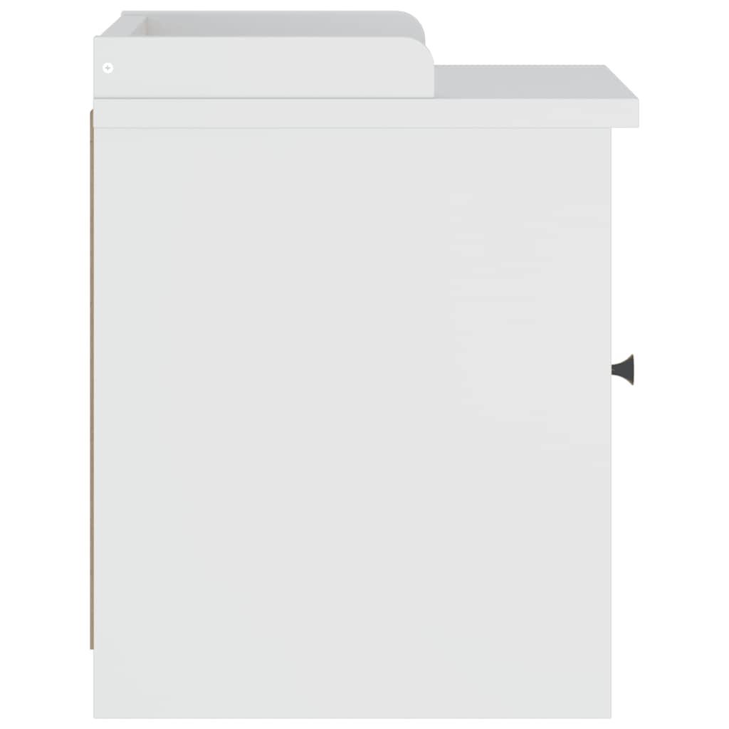 Banc de couloir SANDNES blanc 45x40x50 cm bois de pin massif - XIOS