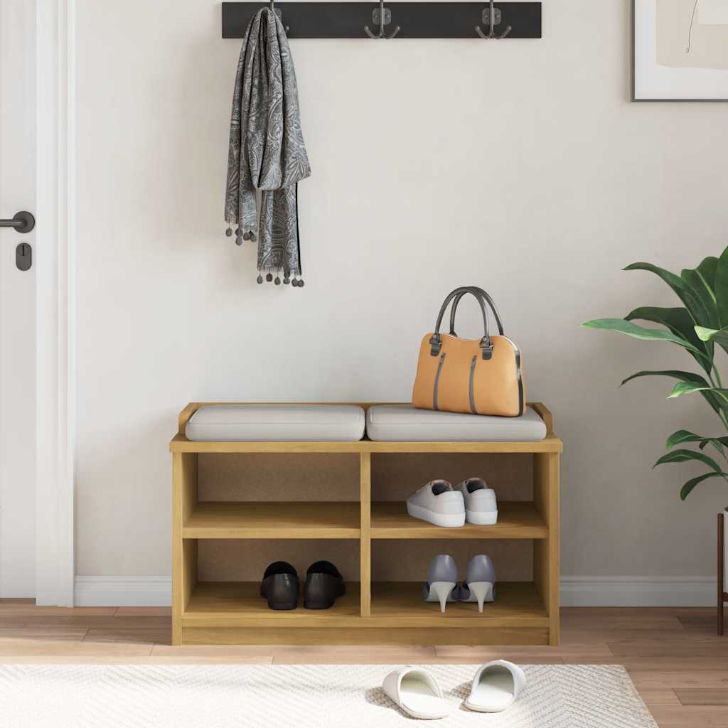 Banc de couloir SANDNES 87x40x50 cm bois de pin massif - XIOS