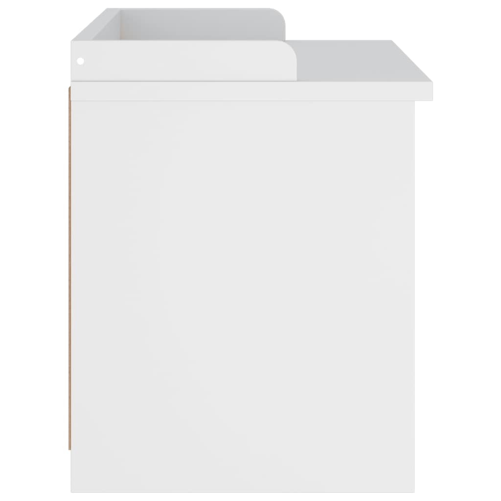 Banc de couloir SANDNES blanc 87x40x50 cm bois de pin massif - XIOS