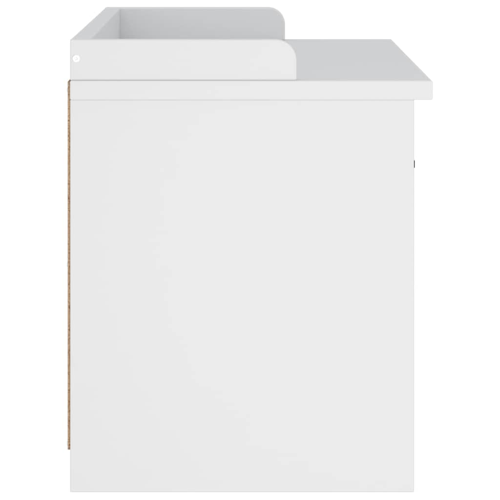 Banc de couloir SANDNES blanc 87x40x50 cm bois de pin massif - XIOS