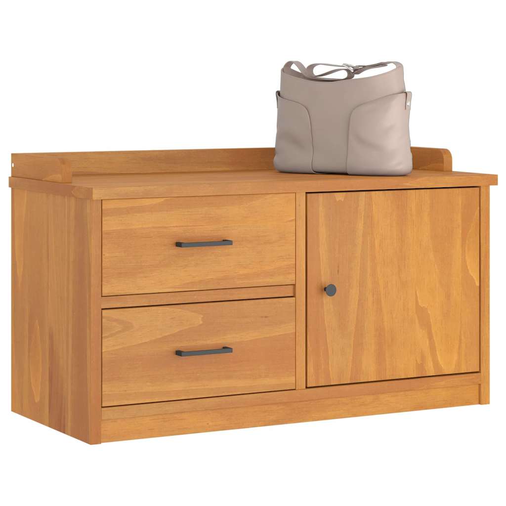 Banc de couloir SANDNES 87x40x50 cm bois de pin massif - XIOS