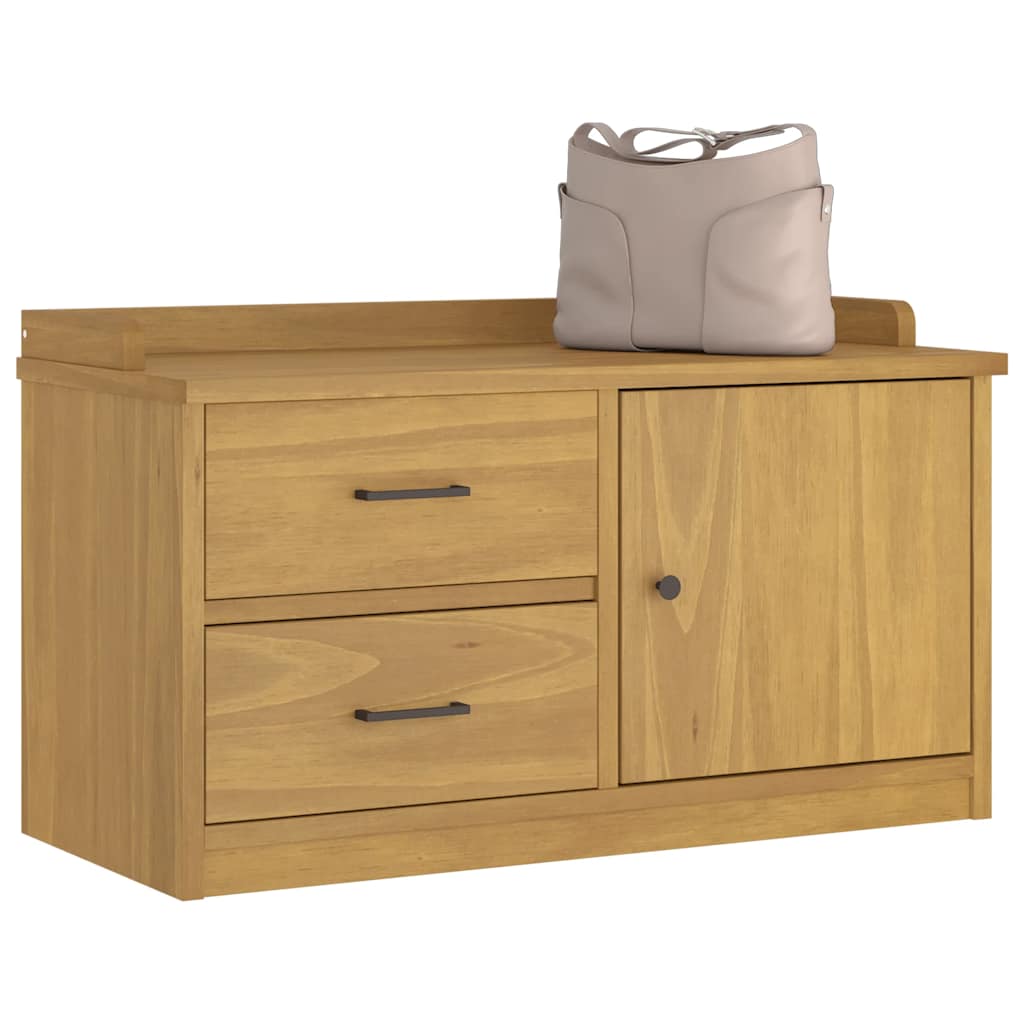 Banc de couloir SANDNES 87x40x50 cm bois de pin massif - XIOS