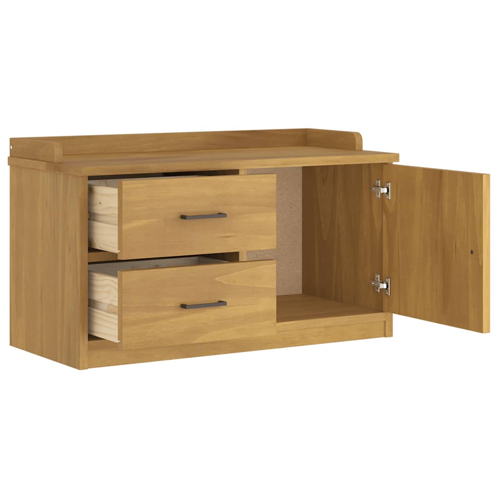 Banc de couloir SANDNES 87x40x50 cm bois de pin massif - XIOS