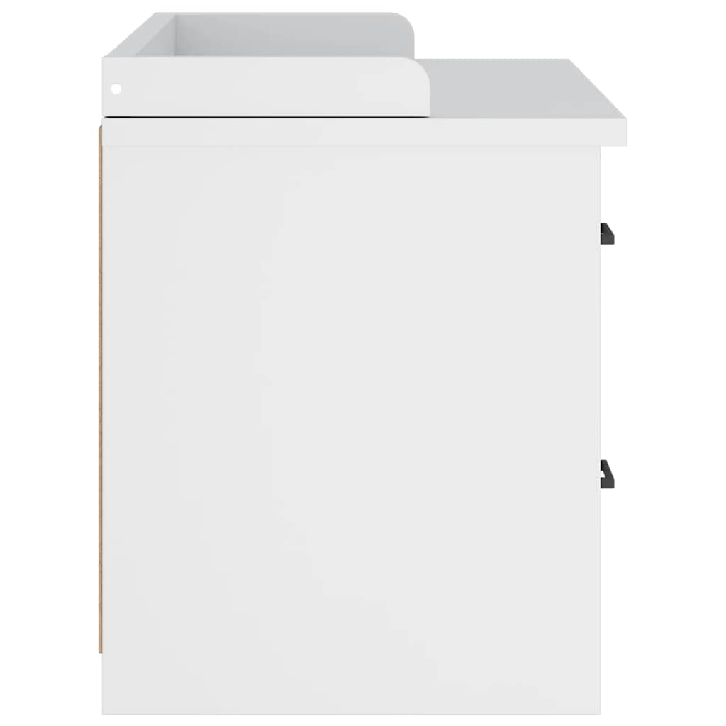 Banc de couloir SANDNES blanc 87x40x50 cm bois de pin massif - XIOS