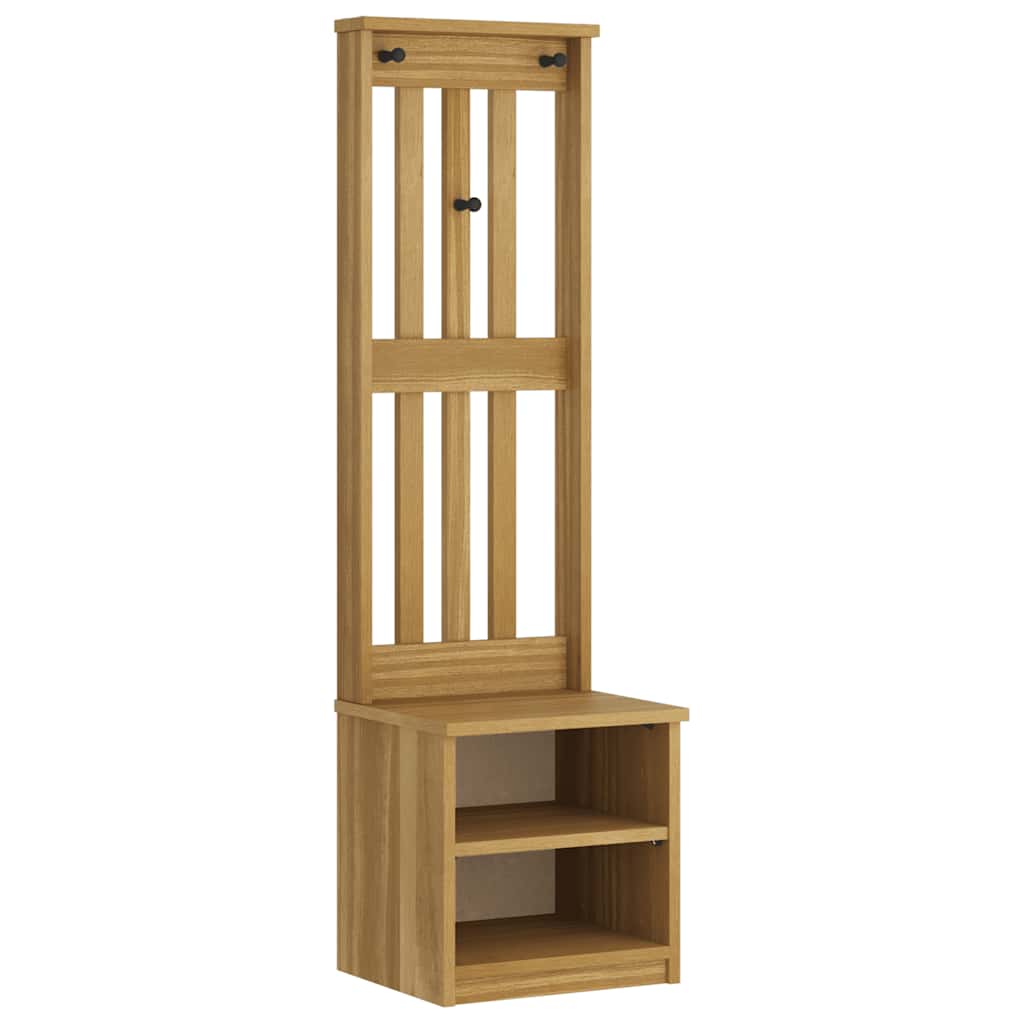 Portemanteau SANDNES 45x40x159,5 cm bois massif pin - XIOS
