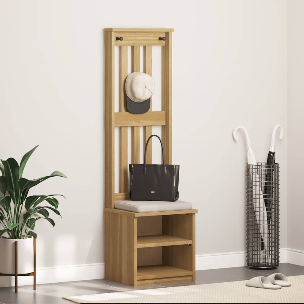 Portemanteau SANDNES 45x40x159,5 cm bois massif pin - XIOS