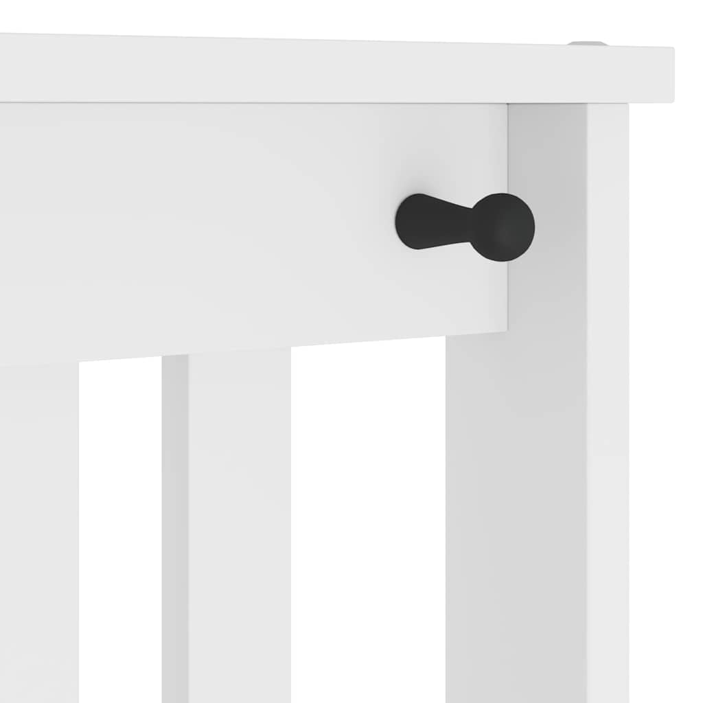 Portemanteau SANDNES blanc 45x40x159,5 cm bois massif pin - XIOS