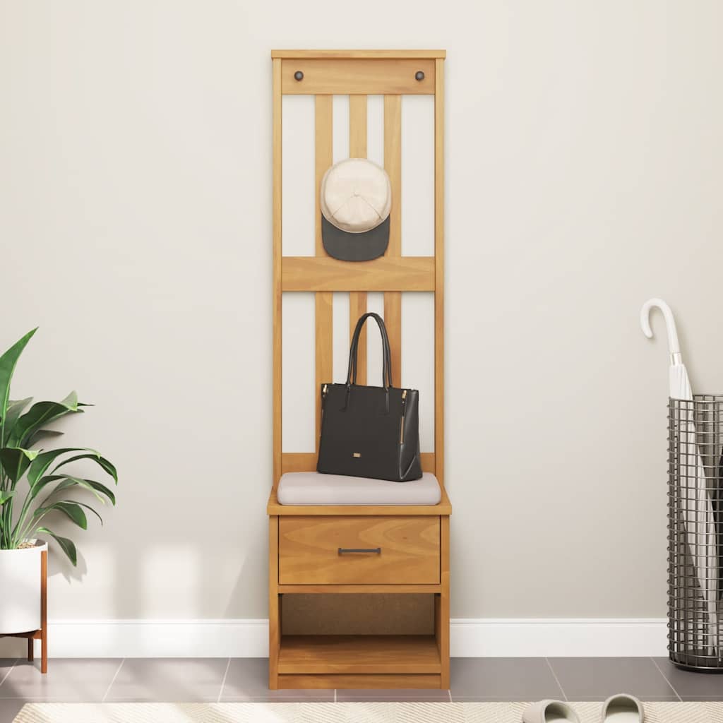 Portemanteau SANDNES 45x40x159,5 cm bois massif pin - XIOS
