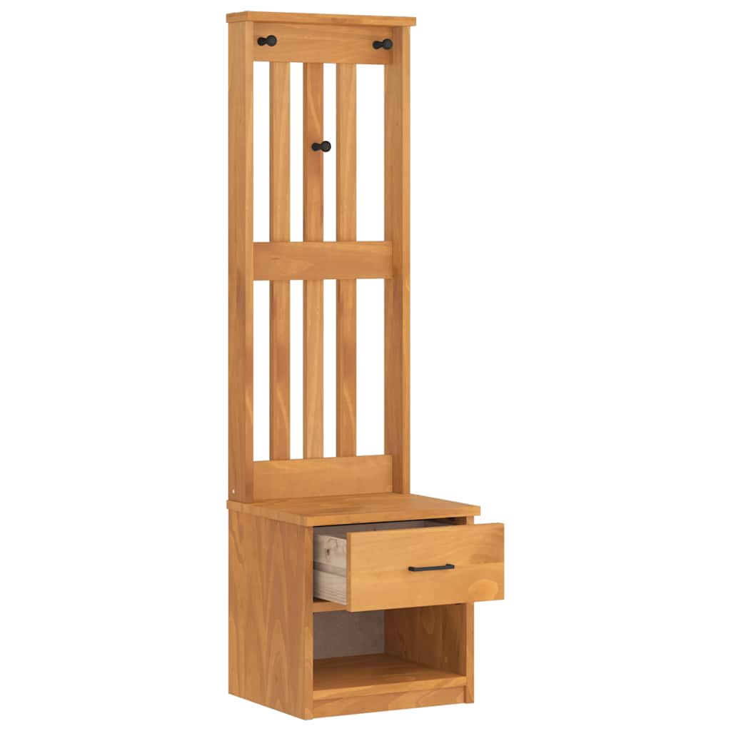 Portemanteau SANDNES 45x40x159,5 cm bois massif pin - XIOS
