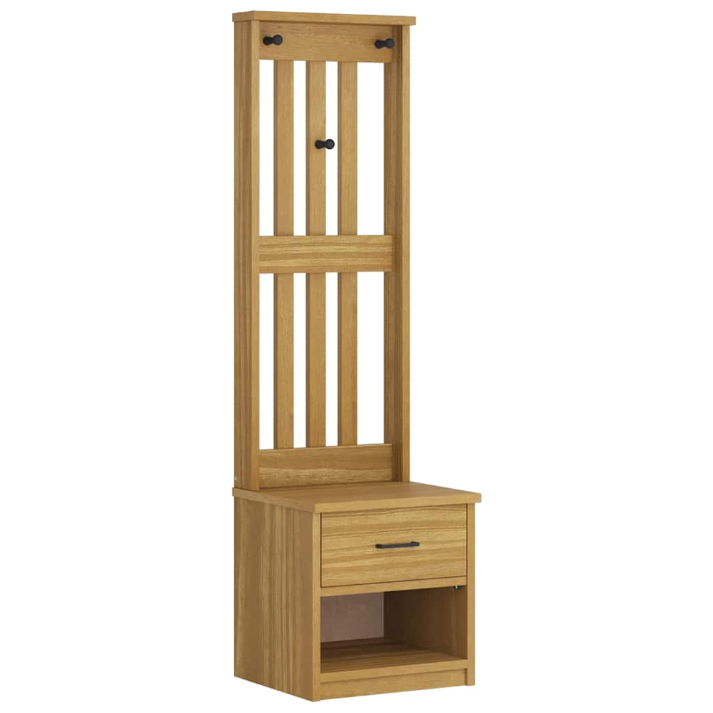 Portemanteau SANDNES 45x40x159,5 cm bois massif pin - XIOS