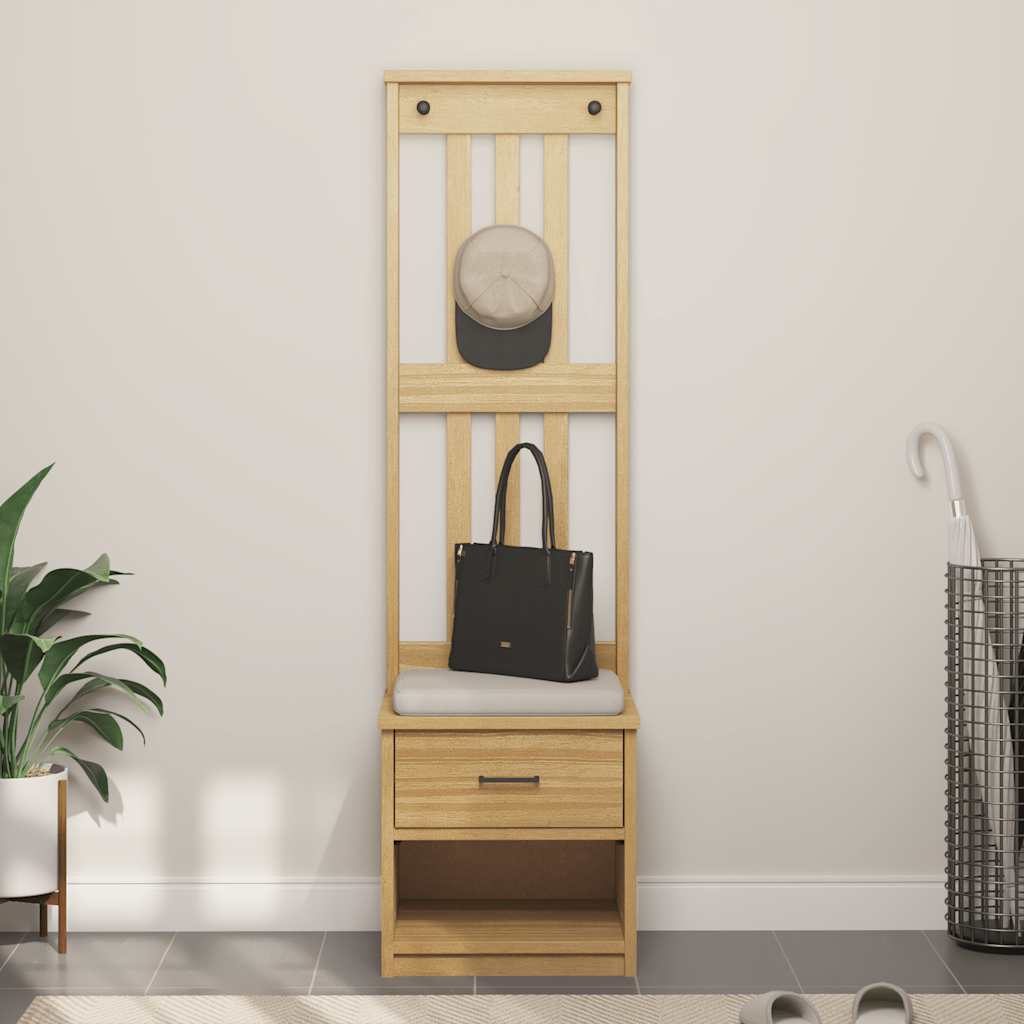 Portemanteau SANDNES 45x40x159,5 cm bois massif pin - XIOS