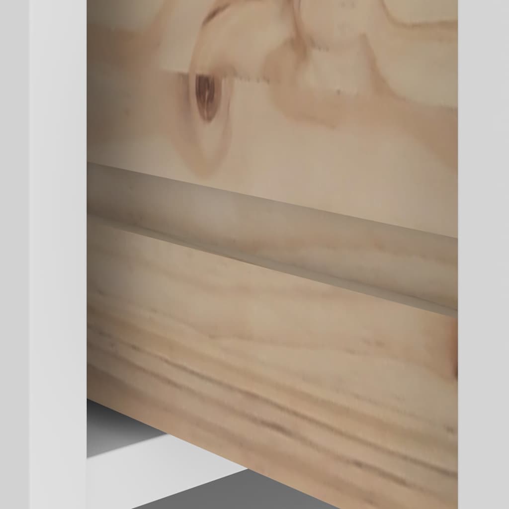 Portemanteau SANDNES blanc 45x40x159,5 cm bois massif pin - XIOS