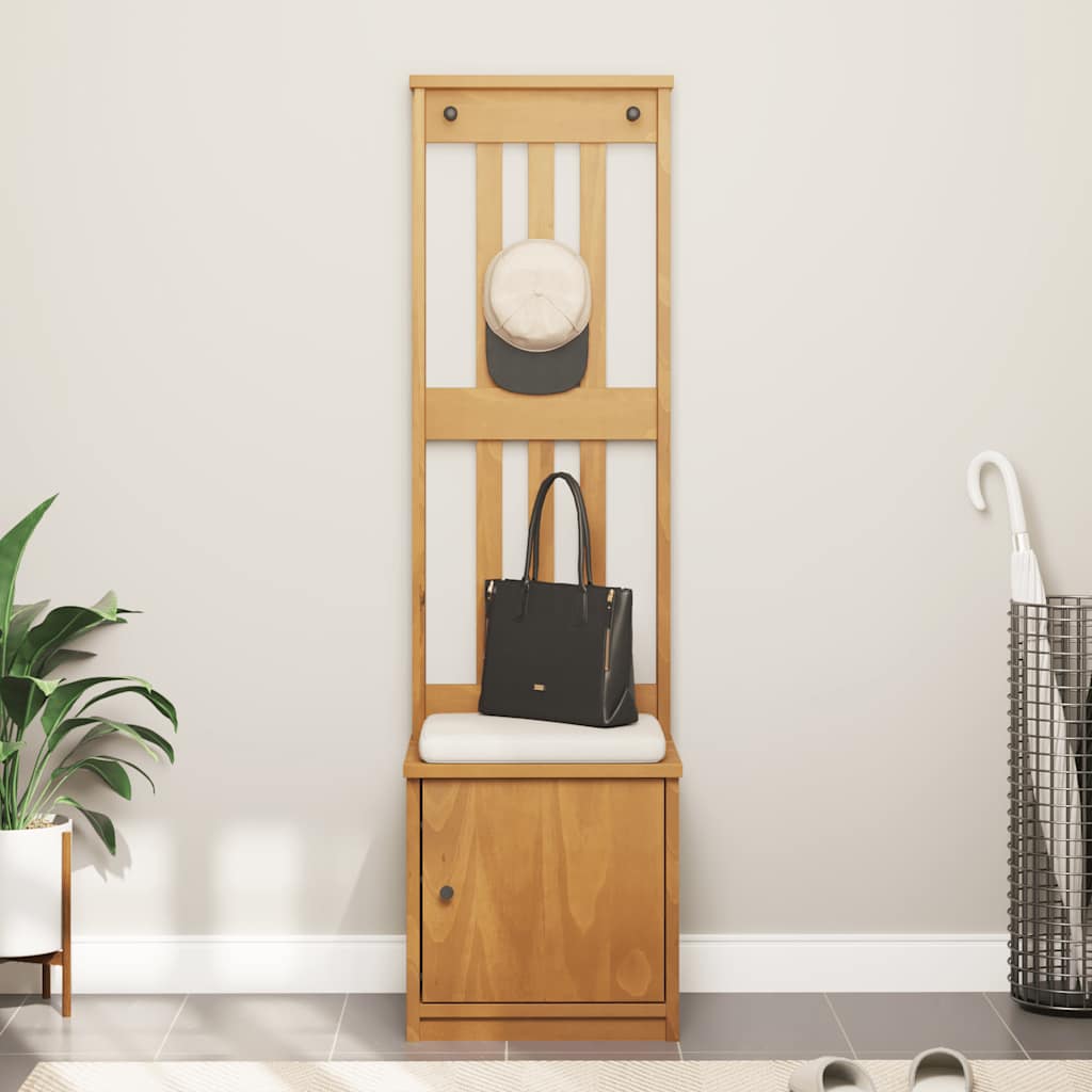 Portemanteau SANDNES 45x40x159,5 cm bois massif pin - XIOS