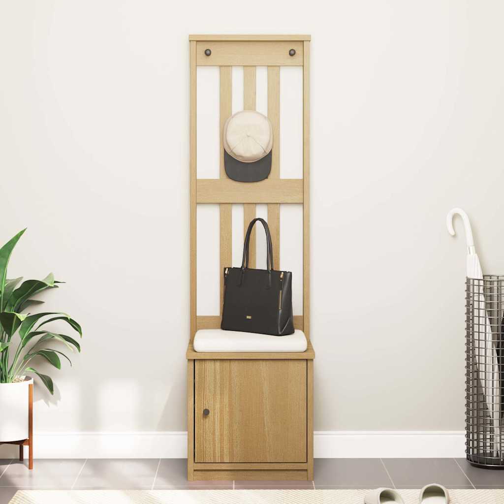 Portemanteau SANDNES 45x40x159,5 cm bois massif pin - XIOS