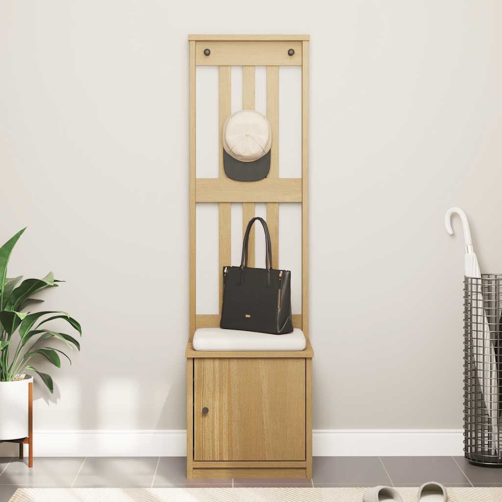 Portemanteau SANDNES 45x40x159,5 cm bois massif pin - XIOS