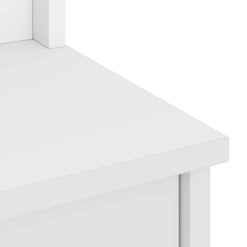 Portemanteau SANDNES blanc 45x40x159,5 cm bois massif pin - XIOS