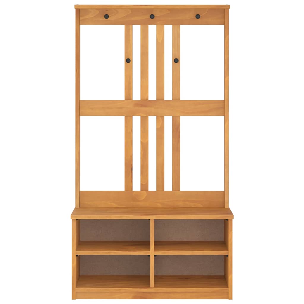 Portemanteau SANDNES 87x40x159,5 cm bois massif pin