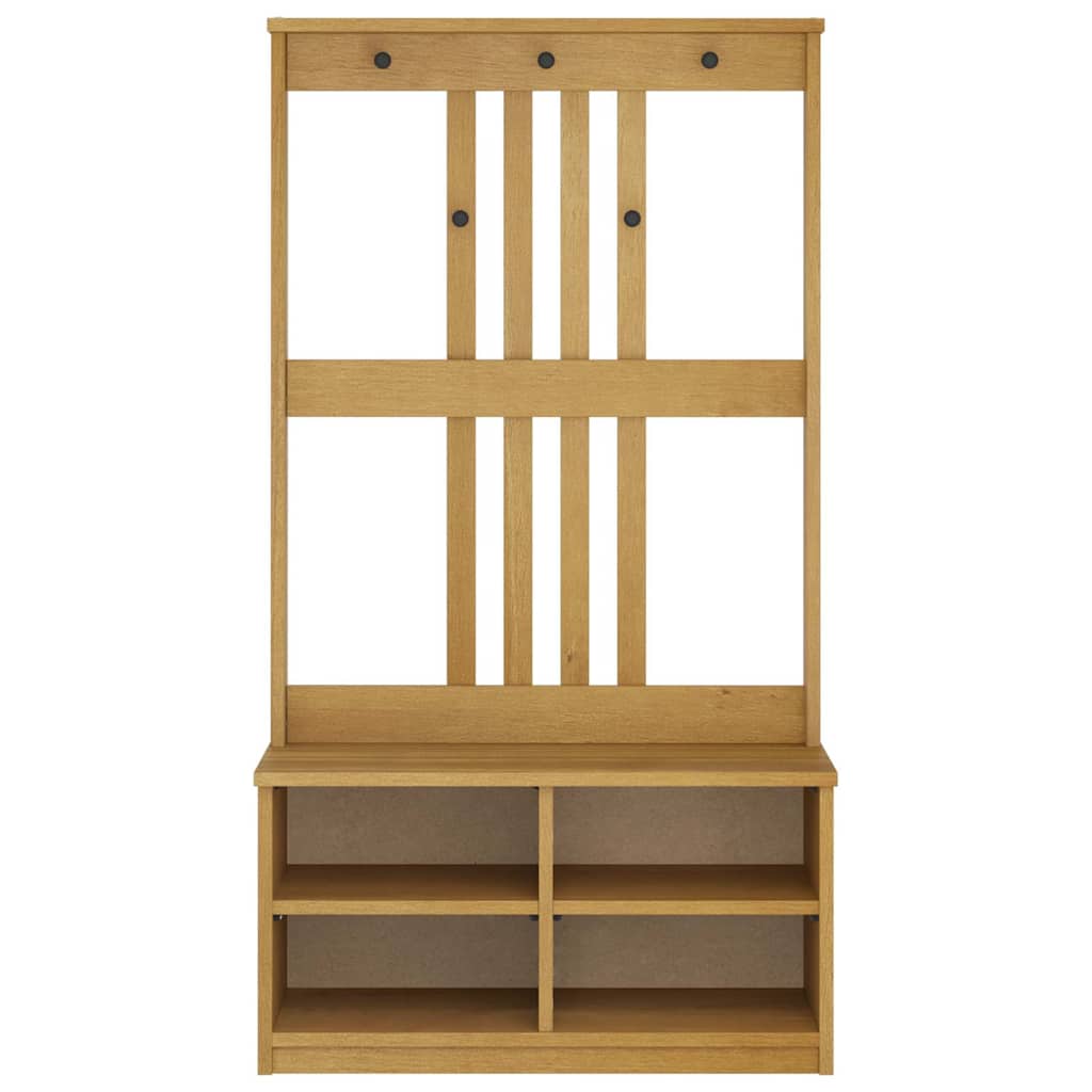 Portemanteau SANDNES 87x40x159,5 cm bois massif pin - XIOS
