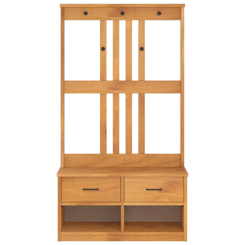 Portemanteau SANDNES 87x40x159,5 cm bois massif pin - XIOS