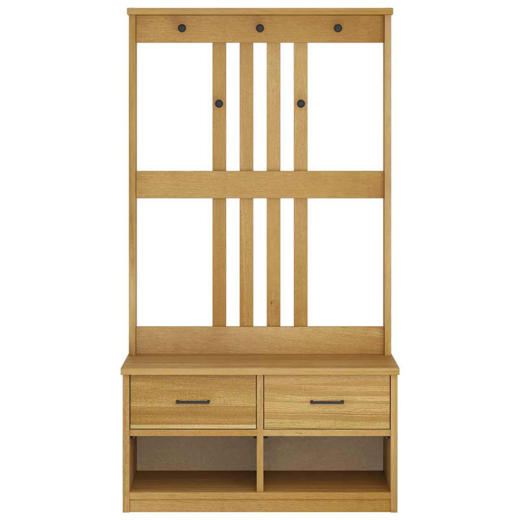 Portemanteau SANDNES 87x40x159,5 cm bois massif pin - XIOS