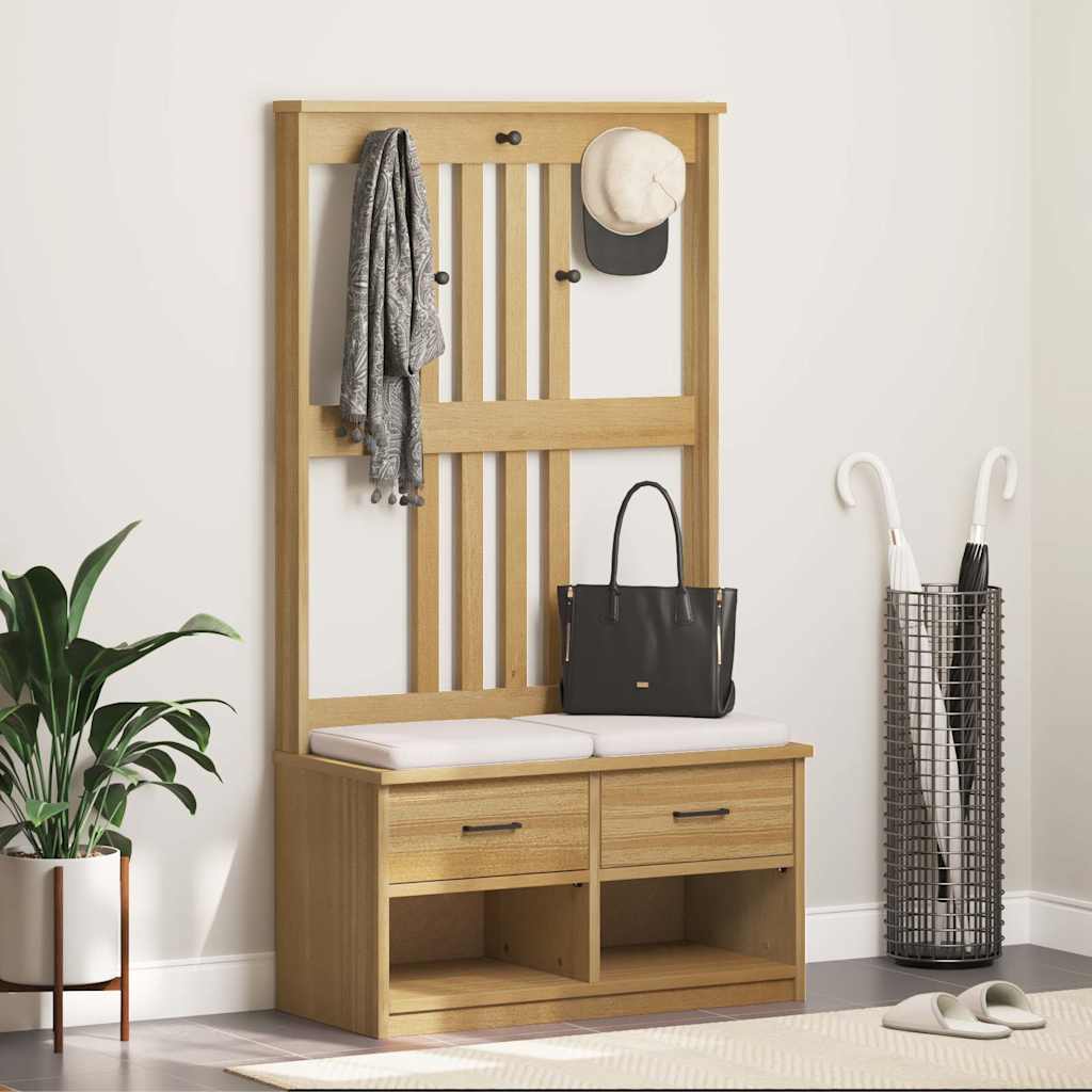 Portemanteau SANDNES 87x40x159,5 cm bois massif pin - XIOS