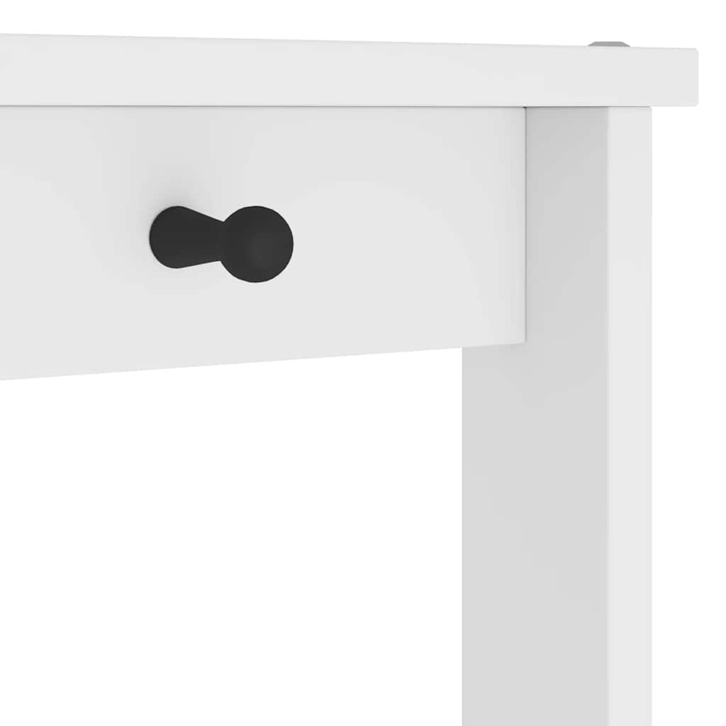 Portemanteau SANDNES blanc 87x40x159,5 cm bois massif pin - XIOS