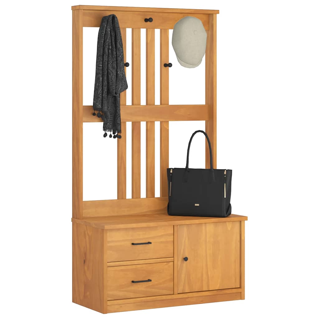 Portemanteau SANDNES 87x40x159,5 cm bois massif pin - XIOS