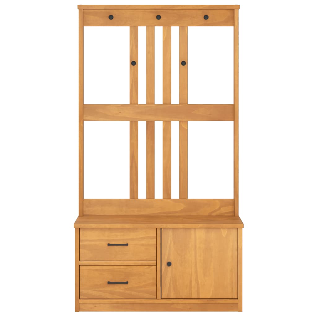 Portemanteau SANDNES 87x40x159,5 cm bois massif pin - XIOS