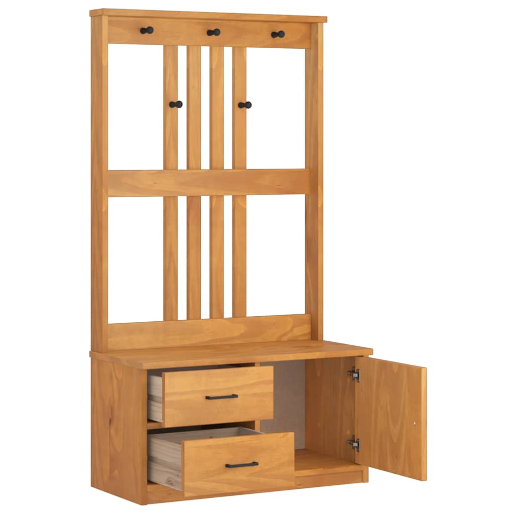 Portemanteau SANDNES 87x40x159,5 cm bois massif pin - XIOS