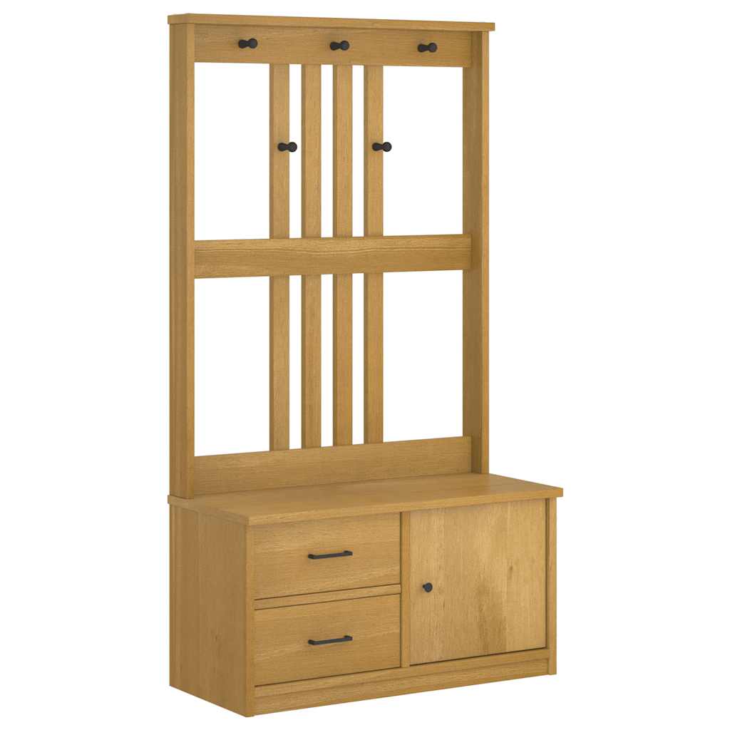 Portemanteau SANDNES 87x40x159,5 cm bois massif pin - XIOS