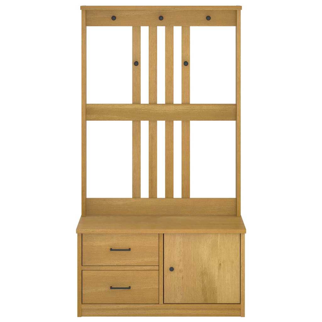 Portemanteau SANDNES 87x40x159,5 cm bois massif pin - XIOS