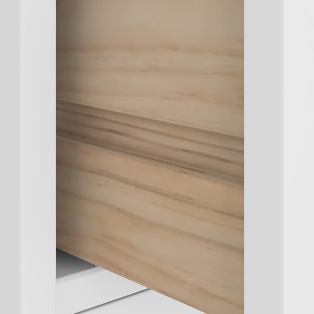 Portemanteau SANDNES blanc 87x40x159,5 cm bois massif pin - XIOS