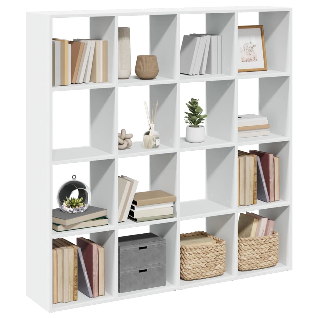 Bibliothèque blanc 137,5x29x137,5 cm bois d'ingénierie - XIOS