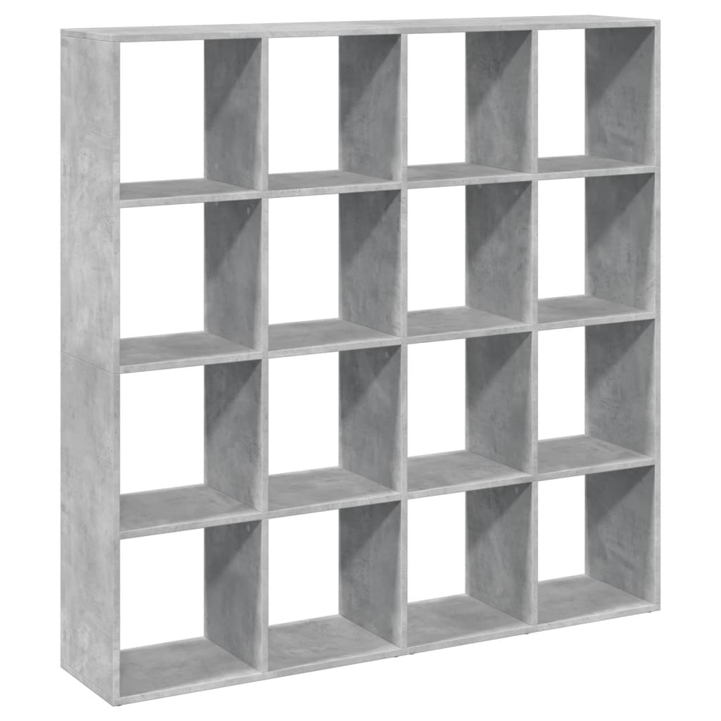 Bibliothèque gris béton 137,5x29x137,5 cm bois d'ingénierie - XIOS