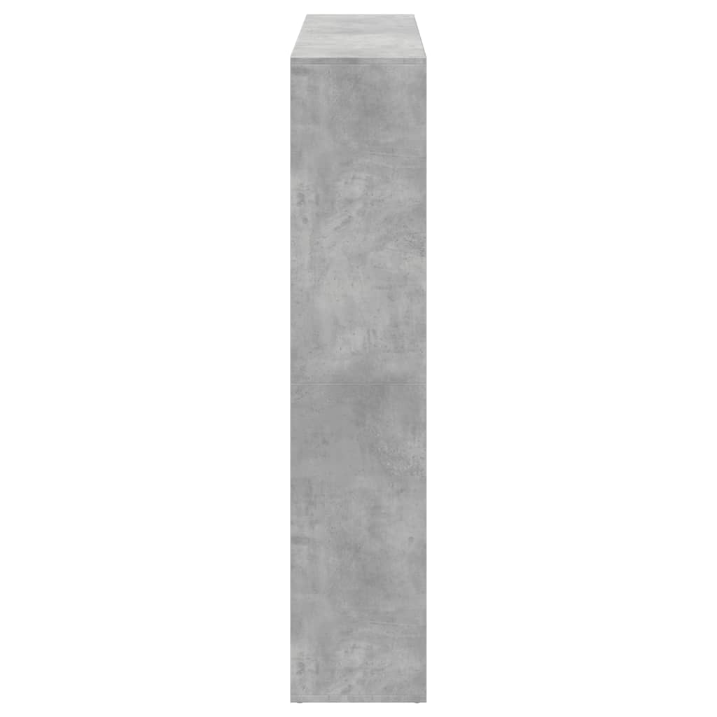 Bibliothèque gris béton 137,5x29x137,5 cm bois d'ingénierie - XIOS