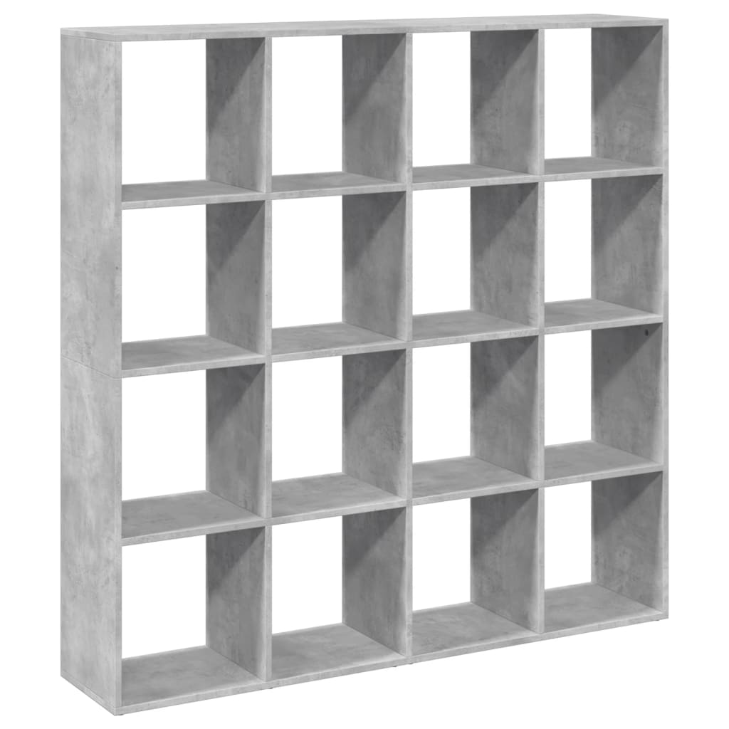 Bibliothèque gris béton 137,5x29x137,5 cm bois d'ingénierie - XIOS