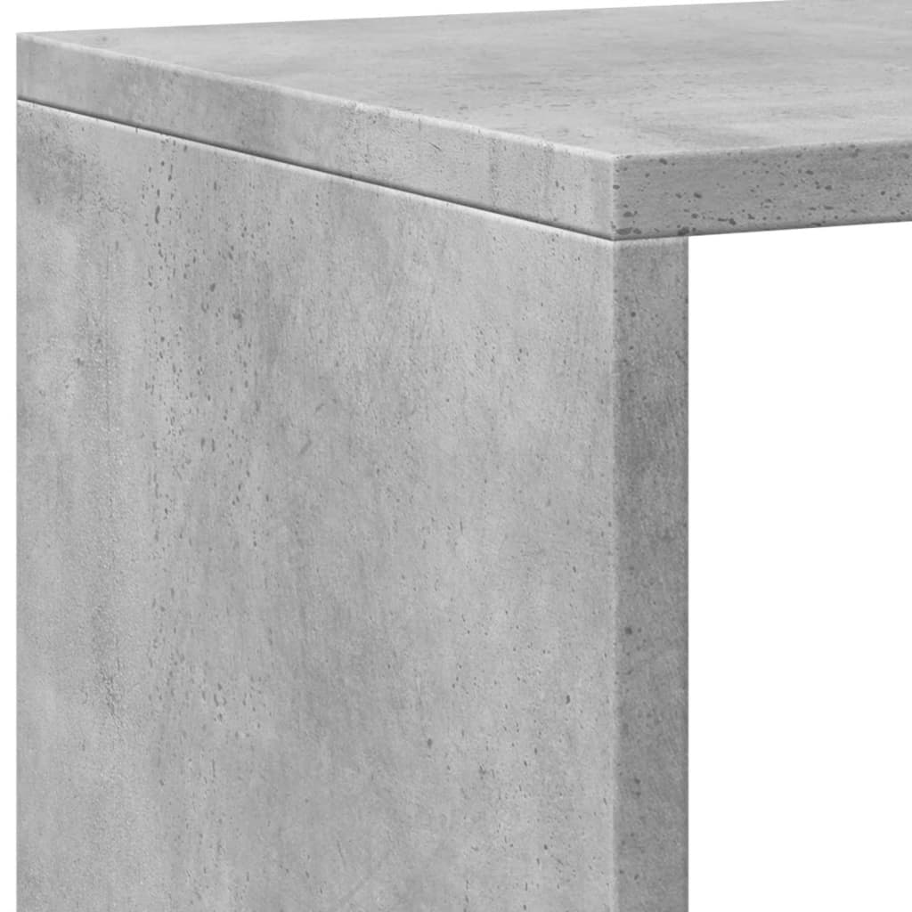 Bibliothèque gris béton 137,5x29x137,5 cm bois d'ingénierie - XIOS