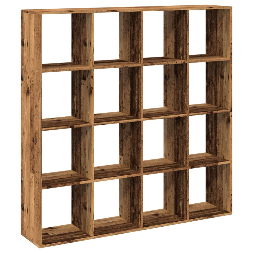 Bibliothèque vieux bois 137,5x29x137,5 cm bois d'ingénierie - XIOS
