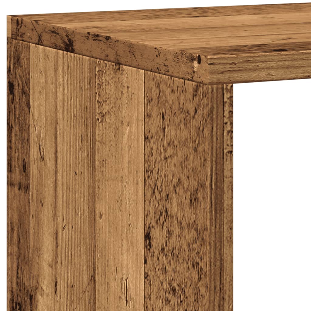 Bibliothèque vieux bois 137,5x29x137,5 cm bois d'ingénierie - XIOS