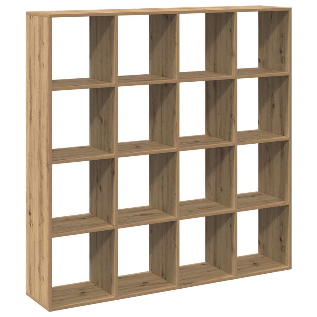 Bibliothèque chêne artisanal 137,5x29x137,5 cm bois d'ingénierie