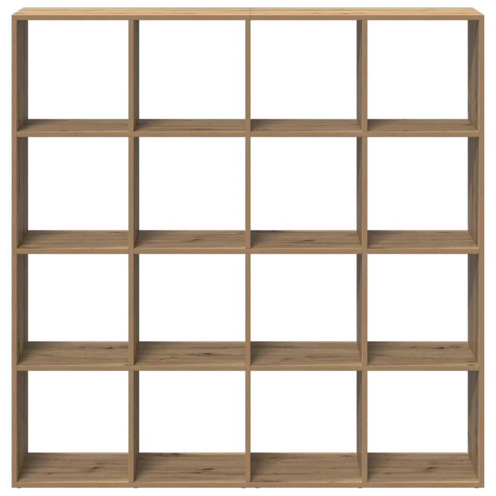 Bibliothèque chêne artisanal 137,5x29x137,5 cm bois d'ingénierie