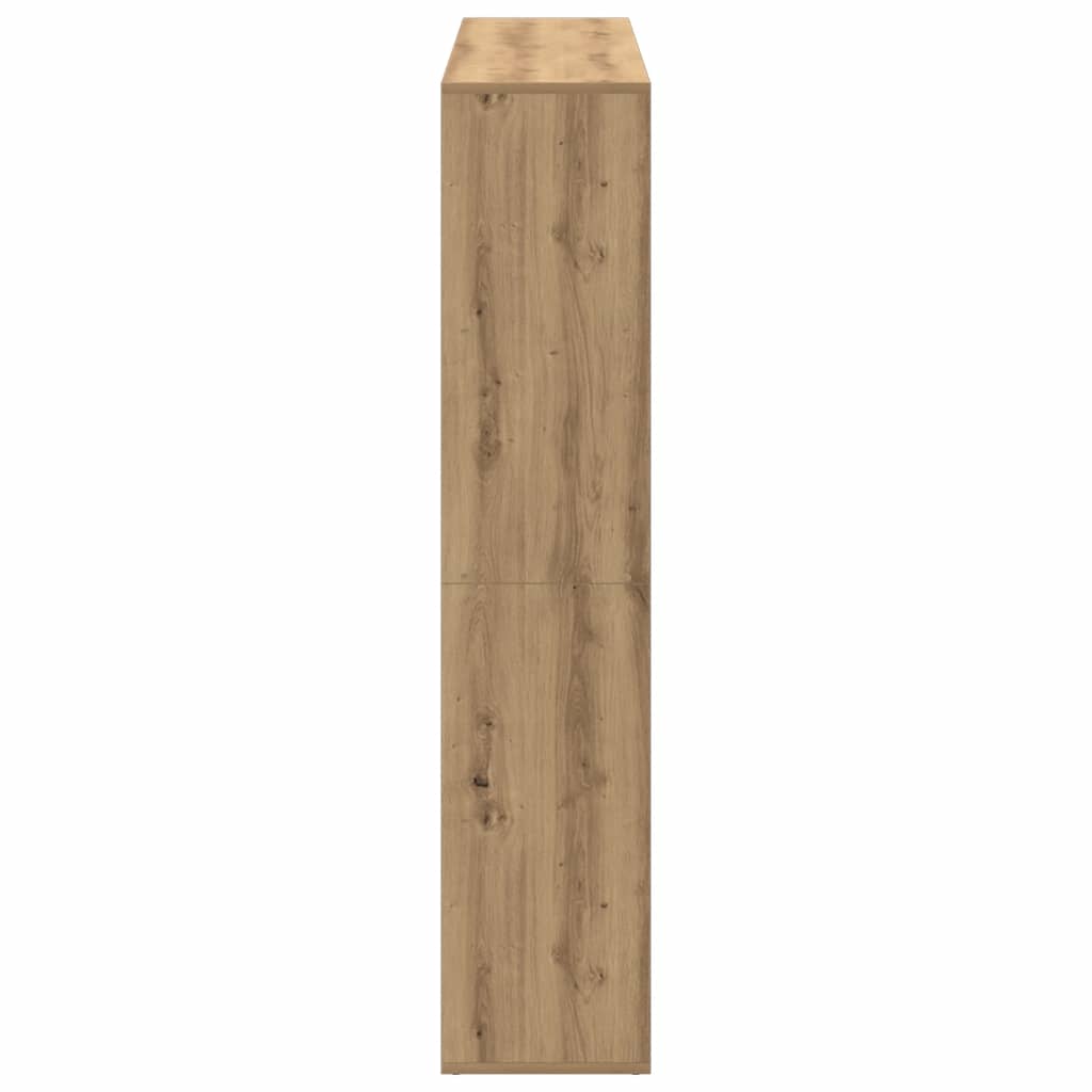 Bibliothèque chêne artisanal 137,5x29x137,5 cm bois d'ingénierie