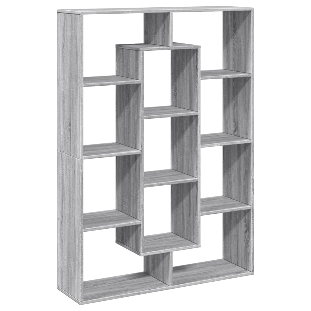Bibliothèque sonoma gris 102x29x143 cm bois d'ingénierie - XIOS