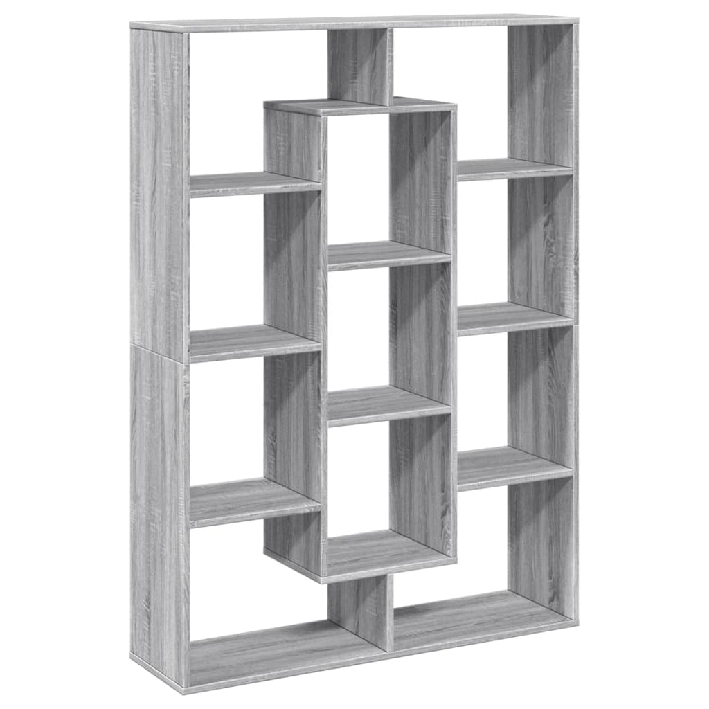 Bibliothèque sonoma gris 102x29x143 cm bois d'ingénierie - XIOS