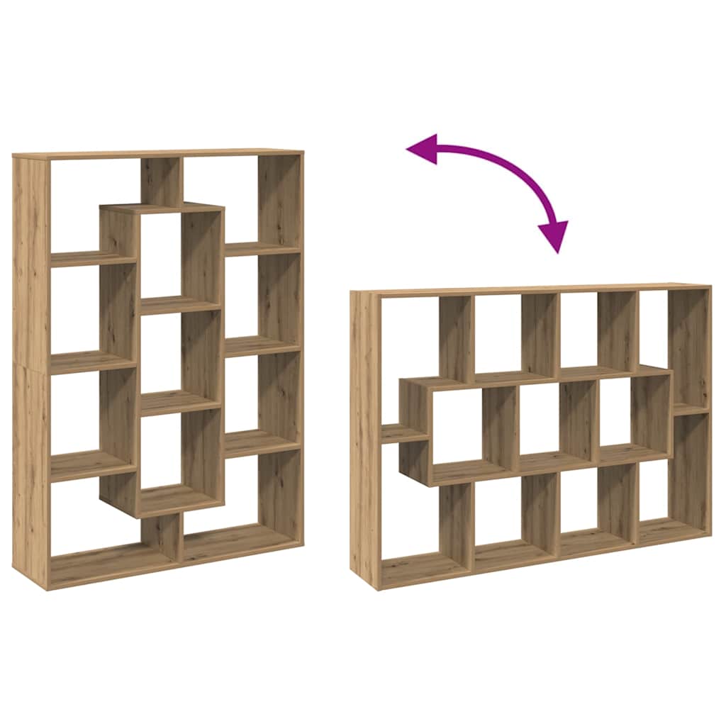 Bibliothèque chêne artisanal 102x29x143 cm bois d'ingénierie