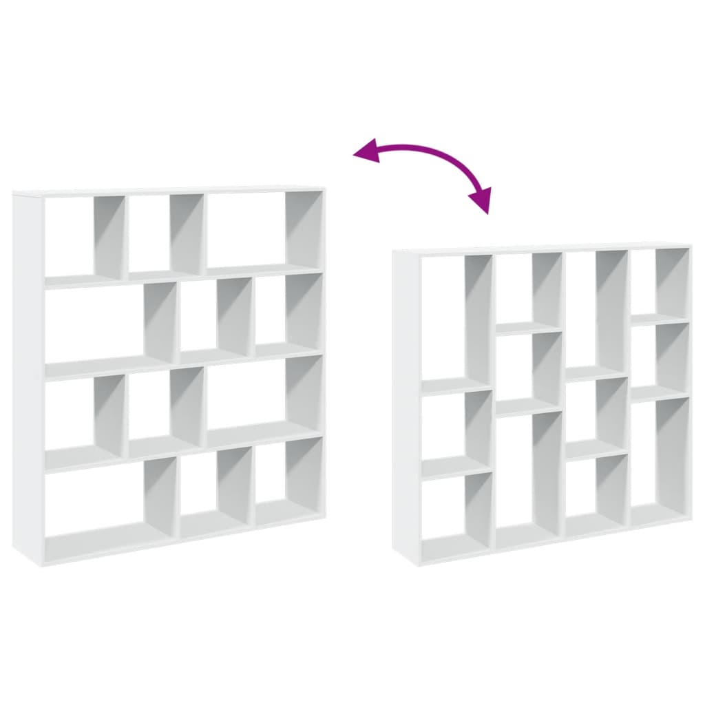 Bibliothèque blanc 132x29x141,5 cm bois d'ingénierie - XIOS