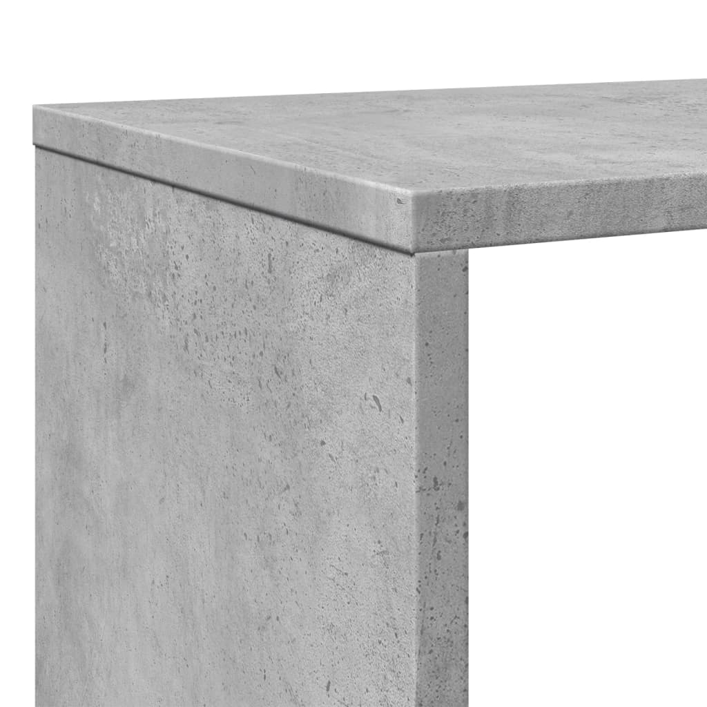 Bibliothèque gris béton 132x29x141,5 cm bois d'ingénierie - XIOS