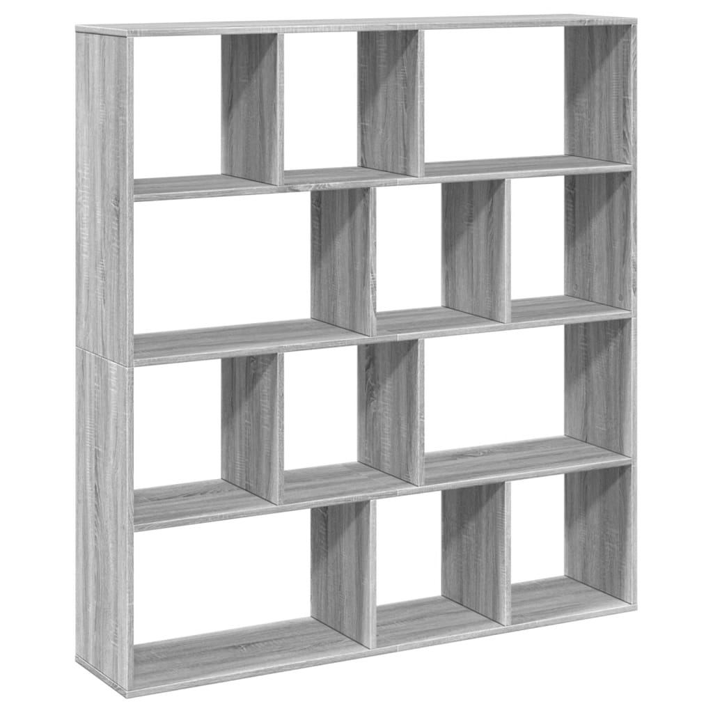 Bibliothèque sonoma gris 132x29x141,5 cm bois d'ingénierie - XIOS